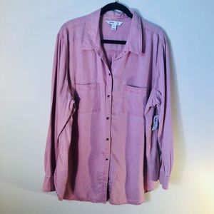 SOLD Old Navy Pink Tencel “Chambray” Tunic Top